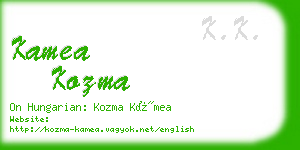 kamea kozma business card